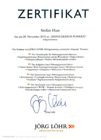 Stefan Haas - Jörg Löhr Führung Zertifikat