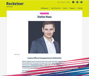 Rocketeer Augsburg Webseite - Stefan Haas